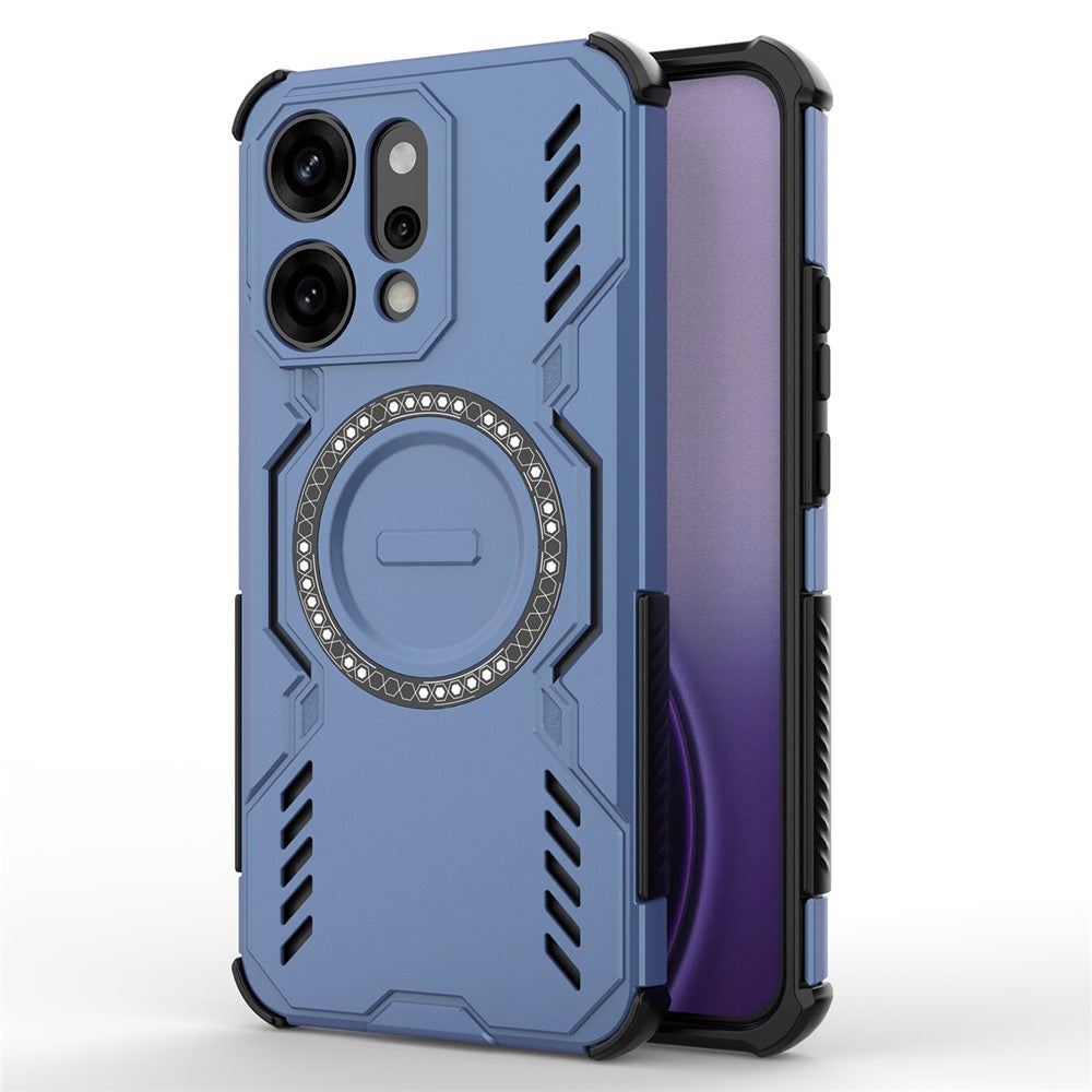 Custodia MagSafe per Oppo Reno14 Pro, Techsuit, ArmorMag, Blu
