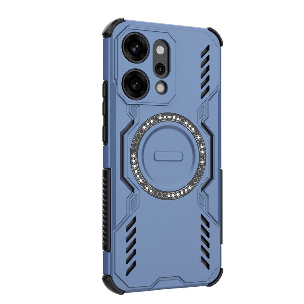 Custodia MagSafe per Oppo Reno14 Pro, Techsuit, ArmorMag, Blu