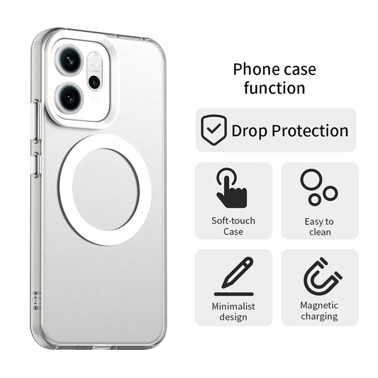 Custodia MagSafe per Oppo Reno16 F / Reno16 FS, Techsuit, CandyCase, Bianca