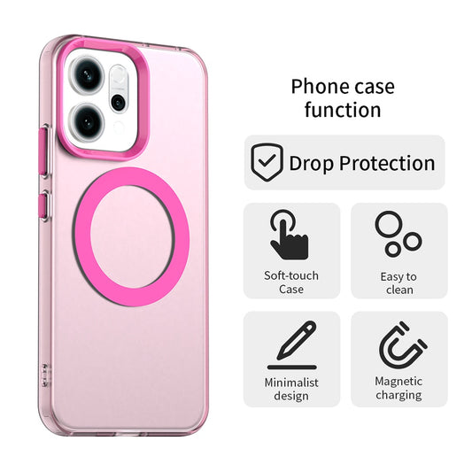 Custodia MagSafe per Oppo Reno16 F / Reno16 FS, Techsuit, CandyCase, Rosa