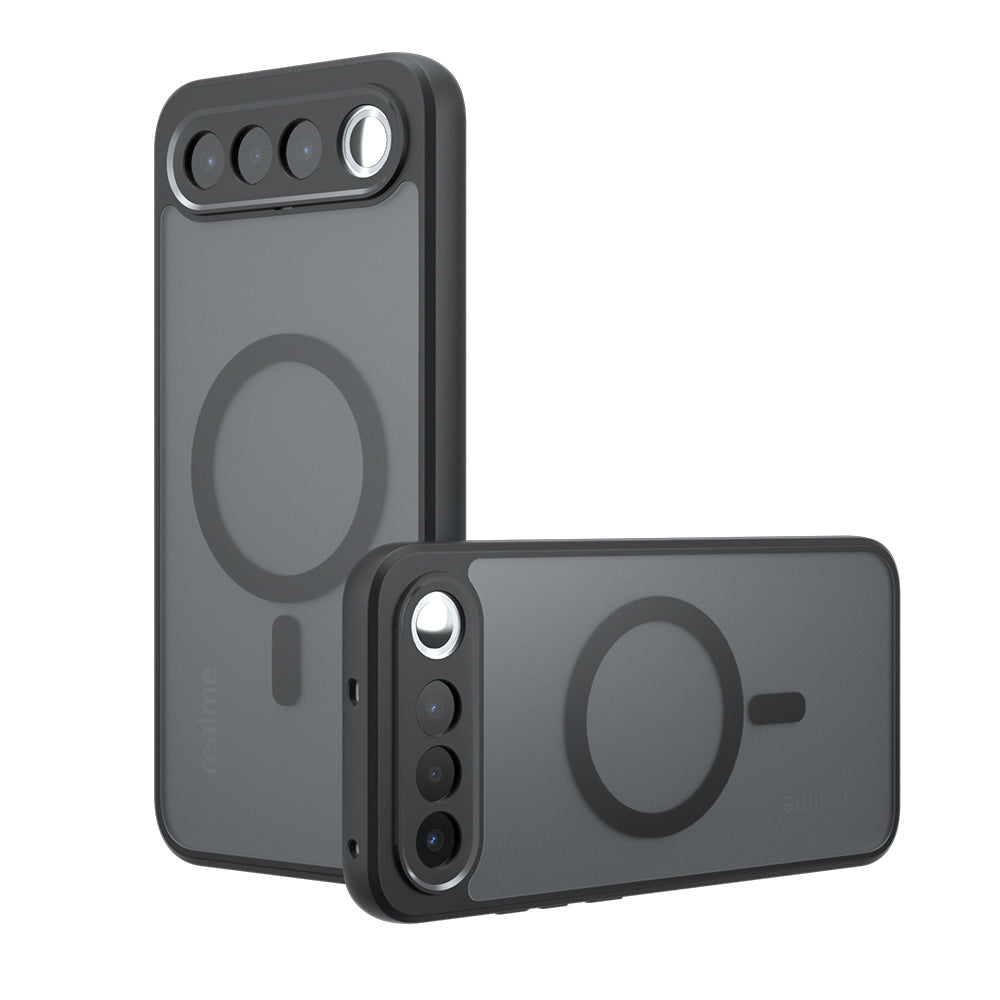 Custodia MagSafe per Realme 16, Techsuit, PureFrost, Nero Satinato