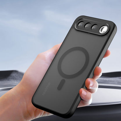 Custodia MagSafe per Realme 16, Techsuit, PureFrost, Nero Satinato