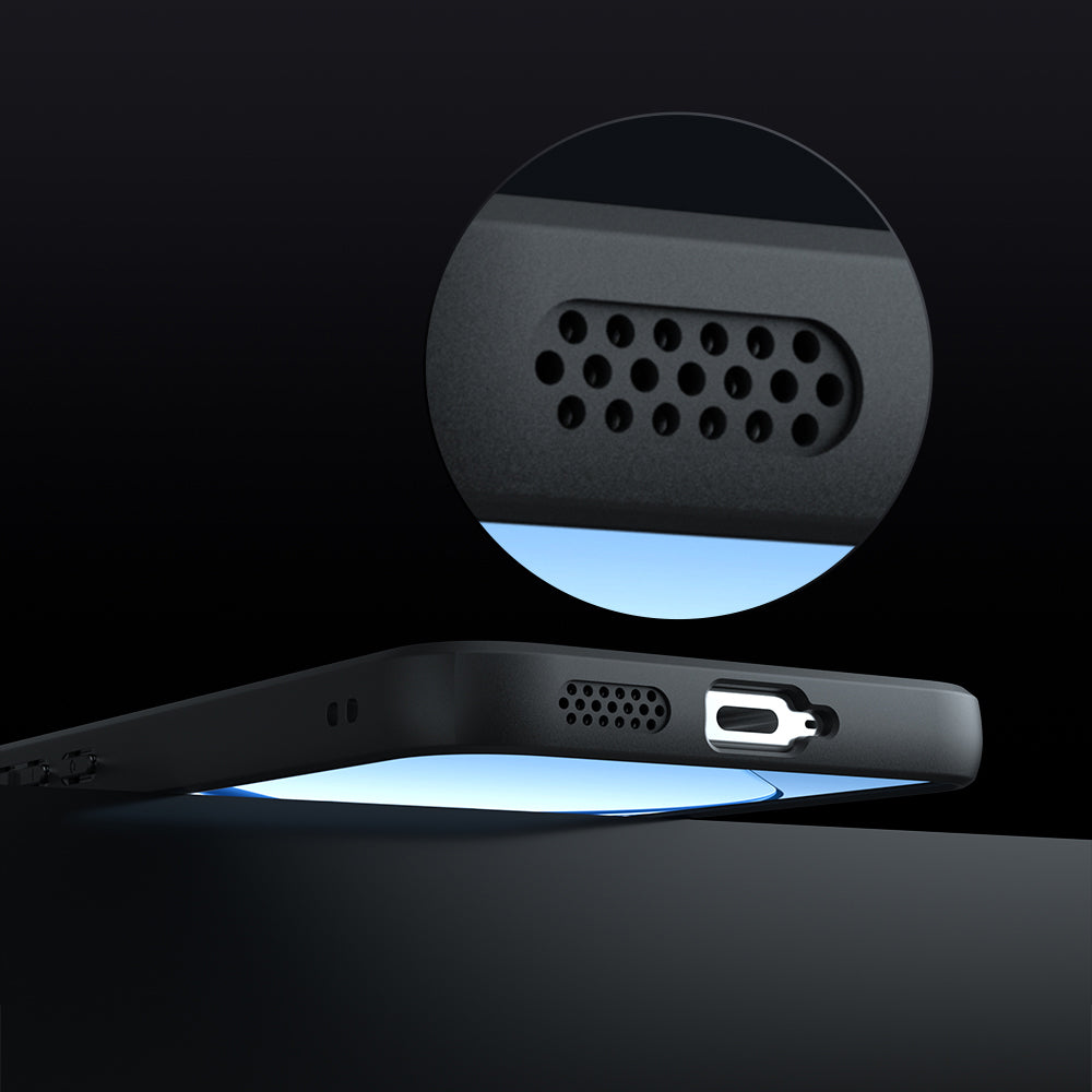 Custodia MagSafe per Realme 16, Techsuit, PureFrost, Nero Satinato