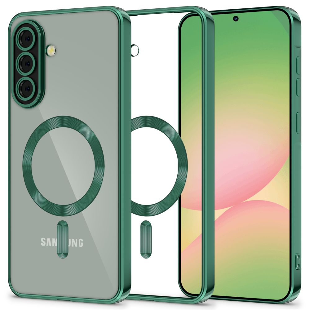 Custodia MagSafe per Samsung Galaxy A56 A566, Tech-Protect, Magflex, Verde