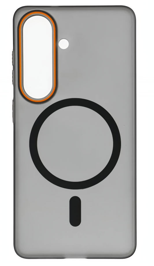 Custodia MagSafe per Samsung Galaxy S26 S942, OEM, Go Orange, Nera