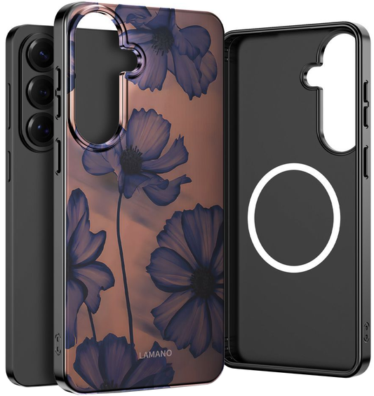 Custodia MagSafe per Samsung Galaxy S26 S942, Tech-Protect, Lamano Velvet Night, Nera