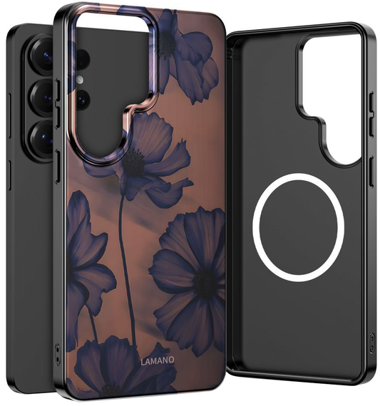 Custodia MagSafe per Samsung Galaxy S26 Ultra S948, Tech-Protect, Lamano Velvet Night, Nera