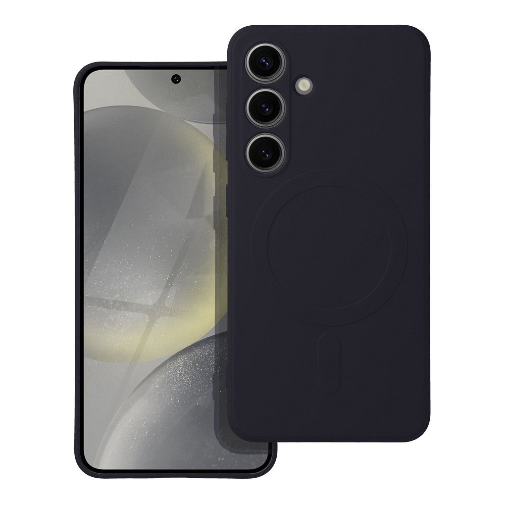 Custodia MagSafe per Samsung Galaxy A56 A566, OEM, Silicone Mag, Nera