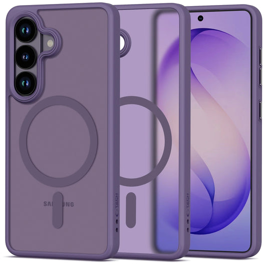 Custodia MagSafe per Samsung Galaxy S26 S942, Tech-Protect, Magmat, Viola Opaco