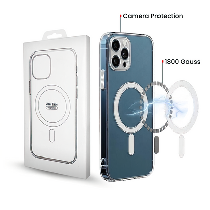 Custodia MagSafe per Samsung Galaxy A57 5G, OEM, 1800 Gauss, Trasparente