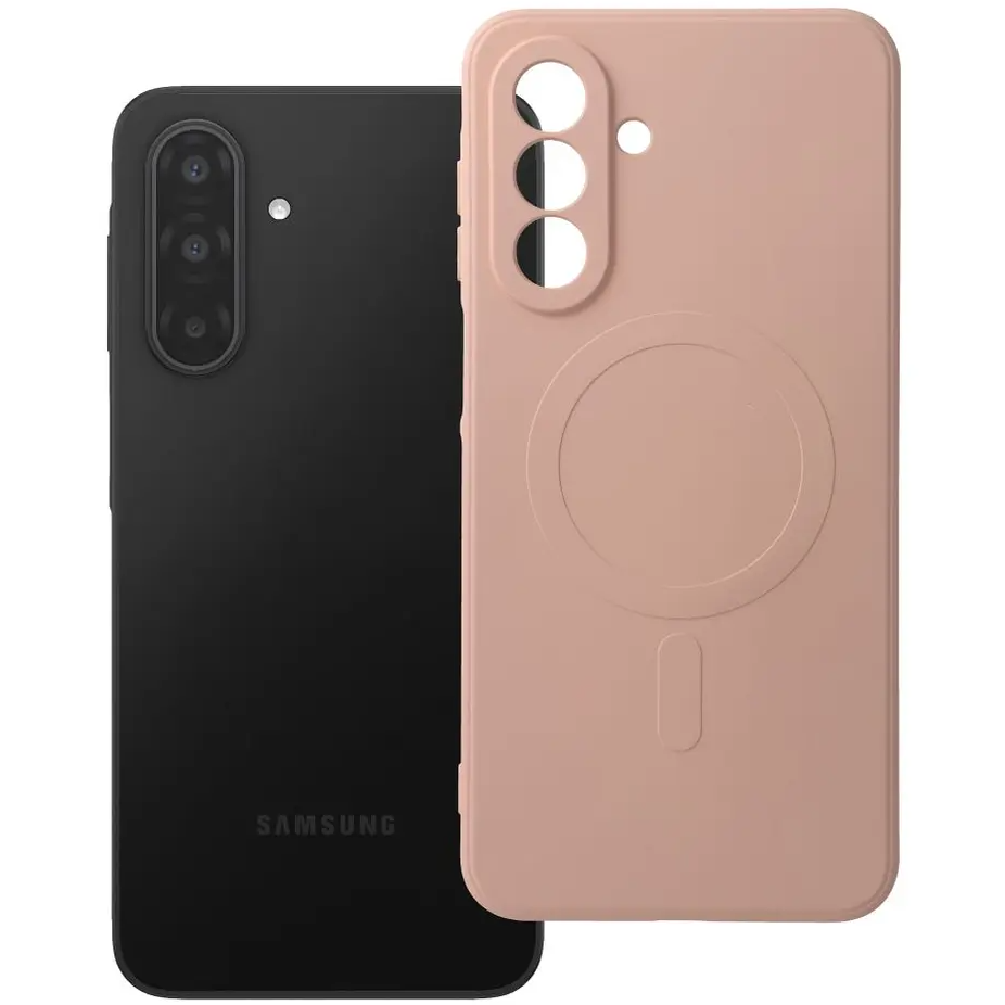 Custodia MagSafe per Samsung Galaxy A18 / A17 4G / A17 5G, OEM, Silicone Mag, Rosa