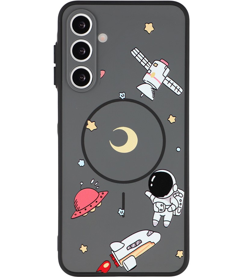 Custodia MagSafe per Samsung Galaxy S25 Ultra S938, OEM, Astronauta Cartoon, Nera