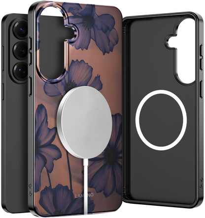 Custodia MagSafe per Samsung Galaxy S26 S942, Tech-Protect, Lamano Velvet Night, Nera