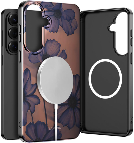Custodia MagSafe per Samsung Galaxy S26 S942, Tech-Protect, Lamano Velvet Night, Nera