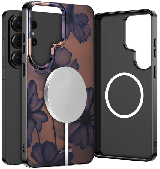 Custodia MagSafe per Samsung Galaxy S26 Ultra S948, Tech-Protect, Lamano Velvet Night, Nera