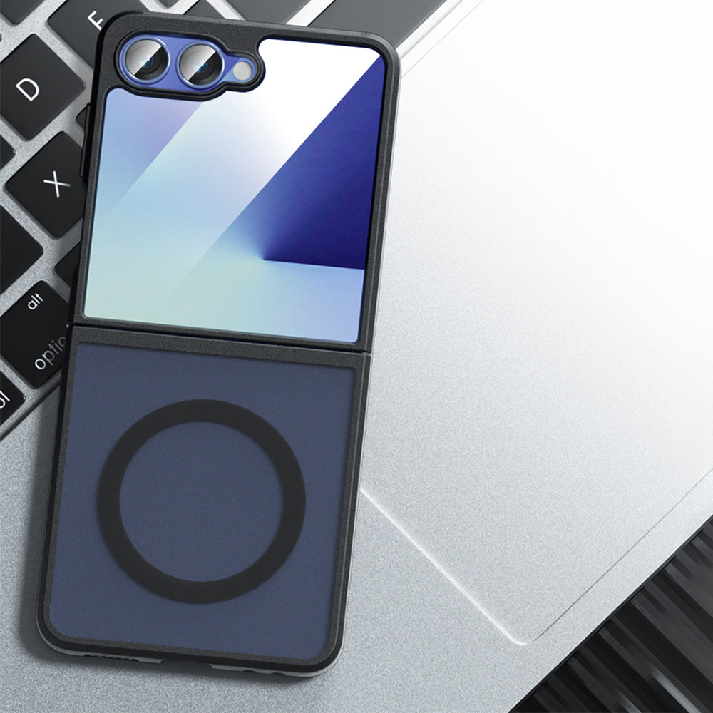 MagSafe Case for Samsung Galaxy Z Flip7 F766, Techsuit, PureFrost, Satin Black