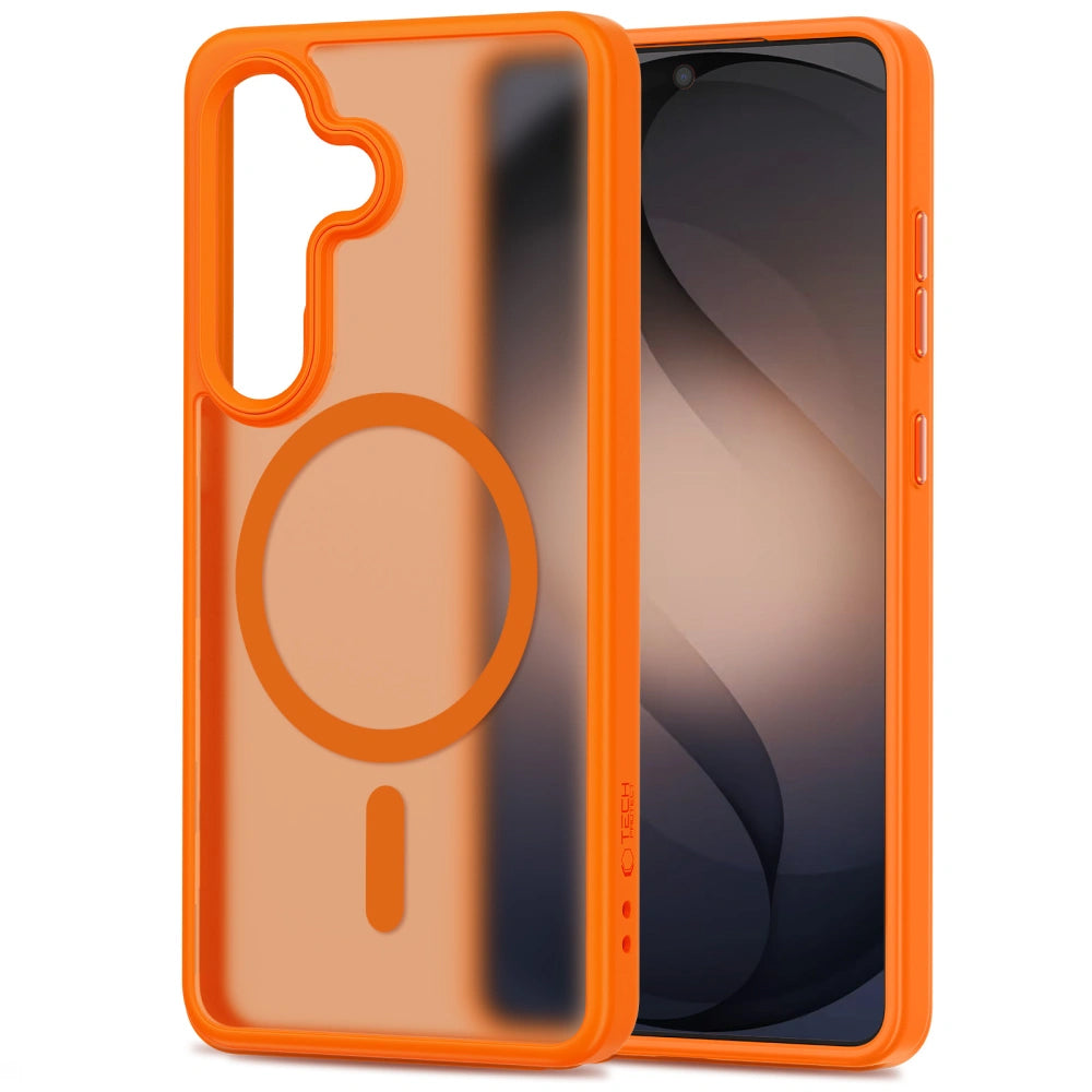 Custodia MagSafe per Samsung Galaxy S26 Ultra S948, Tech-Protect, Magmat, Arancione Opaco