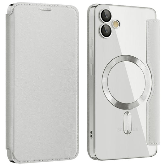Custodia MagSafe per Samsung Galaxy A05 A055, Techsuit, SmartMag Book, Grigio