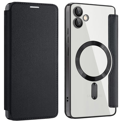 Custodia MagSafe per Samsung Galaxy A05 A055, Techsuit, SmartMag Book, Nera