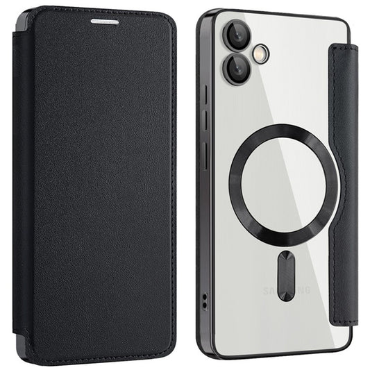 Custodia MagSafe per Samsung Galaxy A05 A055, Techsuit, SmartMag Book, Nera