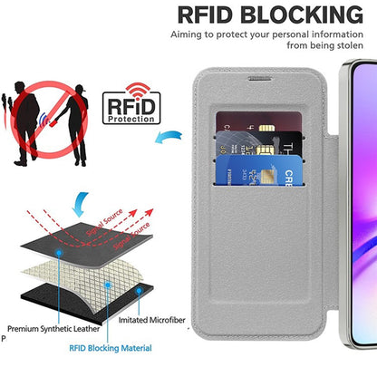 Custodia MagSafe per Samsung Galaxy A05s A057, Techsuit, SmartMag Book, Grigio