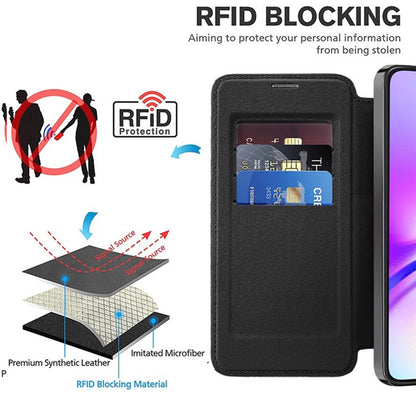 Custodia MagSafe per Samsung Galaxy A05s A057, Techsuit, SmartMag Book, Nera