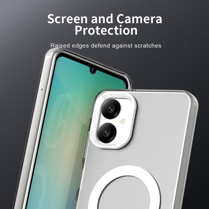 Custodia MagSafe per Samsung Galaxy A06 A065, Techsuit, CandyCase, Bianca