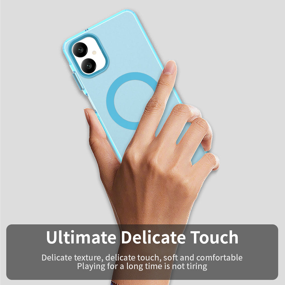 MagSafe Case for Samsung Galaxy A06 A065, Techsuit, CandyCase, Blue