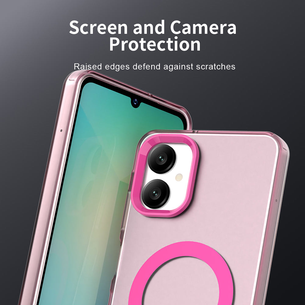 MagSafe Case for Samsung Galaxy A06 A065, Techsuit, CandyCase, Pink