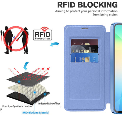 Custodia MagSafe per Samsung Galaxy A06 A065, Techsuit, SmartMag Book, Blu