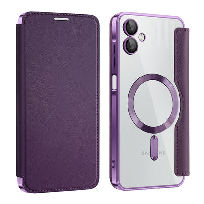 Custodia MagSafe per Samsung Galaxy A06 A065, Techsuit, SmartMag Book, Viola