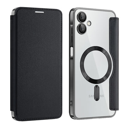 Custodia MagSafe per Samsung Galaxy A06 A065, Techsuit, SmartMag Book, Nera