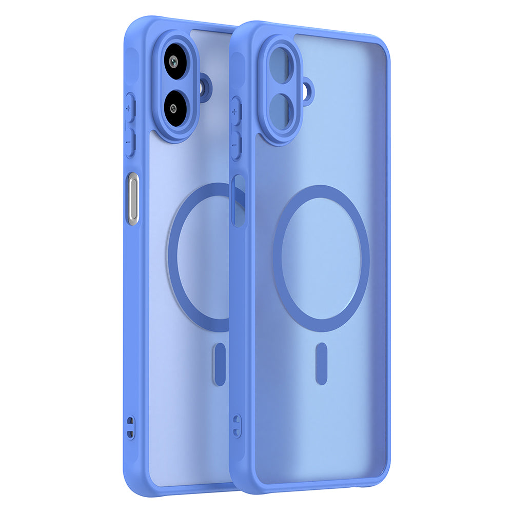 Custodia MagSafe per Samsung Galaxy A07 4G A075, Techsuit, HaloFrost II, Blu