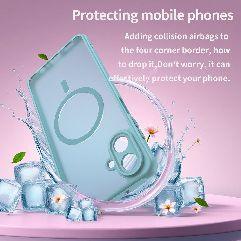 Custodia MagSafe per Samsung Galaxy A07 4G A075, Techsuit, HaloFrost II, Verde Chiaro