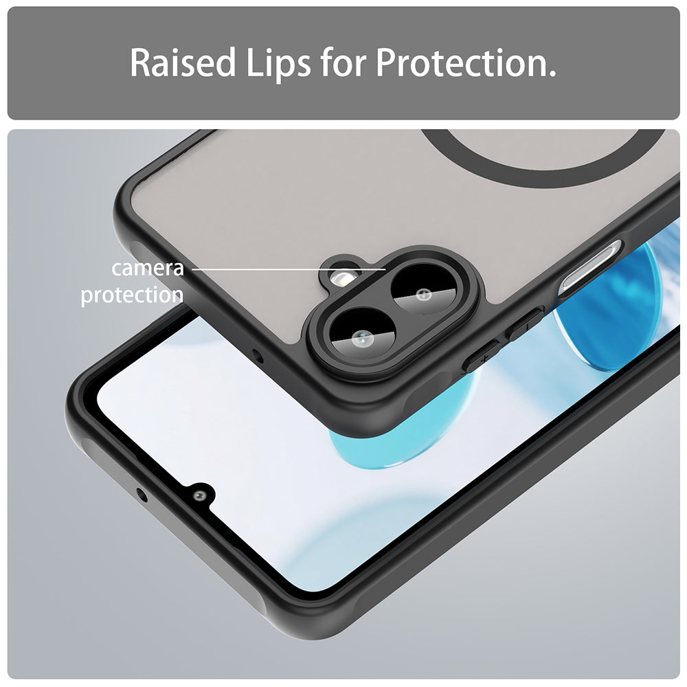 Custodia MagSafe per Samsung Galaxy A07 4G A075, Techsuit, HaloFrost II, Nera