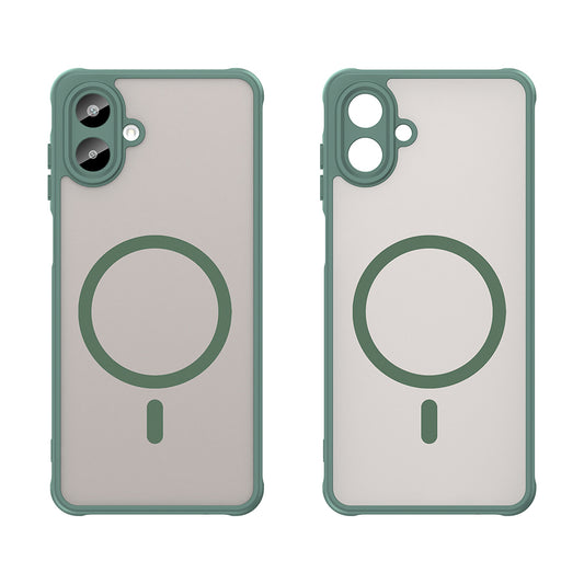 Custodia MagSafe per Samsung Galaxy A07 4G A075, Techsuit, HaloFrost II, Verde