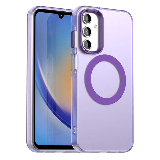 Custodia MagSafe per Samsung Galaxy A15 5G A156 / A15 A155, Techsuit, CandyCase, Viola
