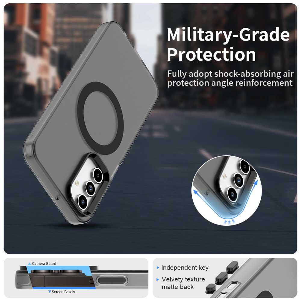 Custodia MagSafe per Samsung Galaxy A15 5G A156 / A15 A155, Techsuit, CandyCase, Nera