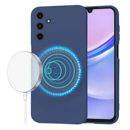 Custodia MagSafe per Samsung Galaxy A15 A155, Techsuit, SoftFlex, Blu Navy