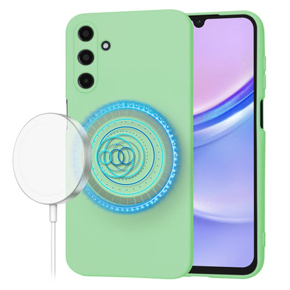 Custodia MagSafe per Samsung Galaxy A15 A155, Techsuit, SoftFlex, Verde Chiaro
