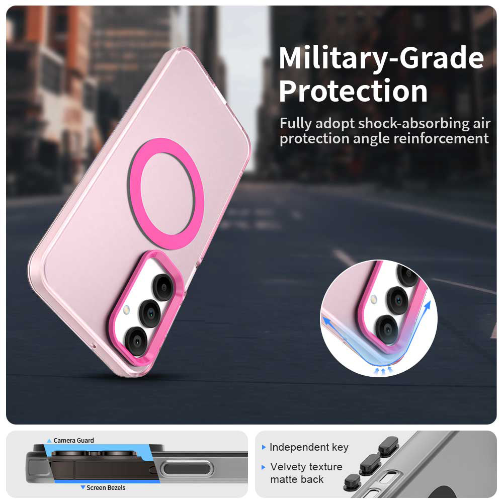Custodia MagSafe per Samsung Galaxy A16 5G A166 / A16 4G A165, Techsuit, CandyCase, Rosa