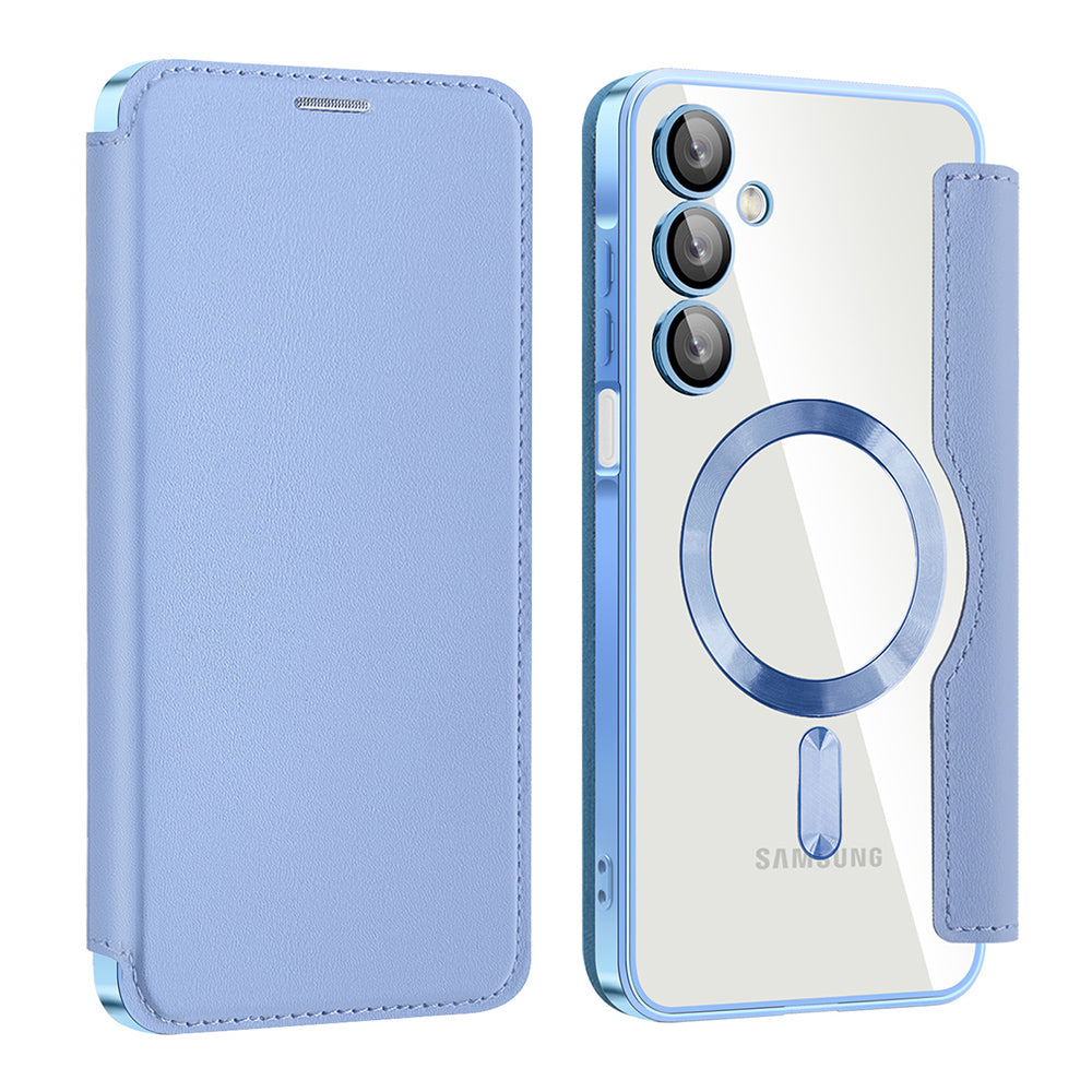 Custodia MagSafe per Samsung Galaxy A16 5G A166 / A16 4G A165, Techsuit, SmartMag Book, Blu