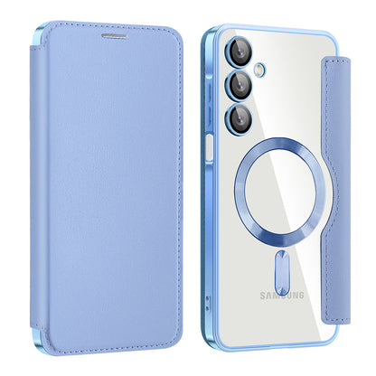 Custodia MagSafe per Samsung Galaxy A16 5G A166 / A16 4G A165, Techsuit, SmartMag Book, Blu