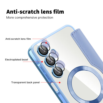 Custodia MagSafe per Samsung Galaxy A16 5G A166 / A16 4G A165, Techsuit, SmartMag Book, Blu