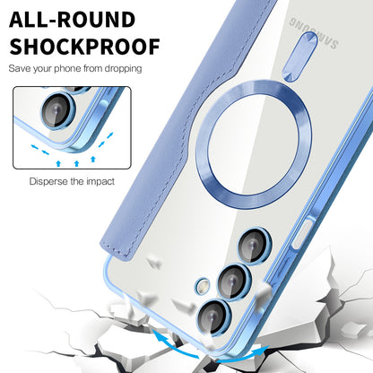 Custodia MagSafe per Samsung Galaxy A16 5G A166 / A16 4G A165, Techsuit, SmartMag Book, Blu