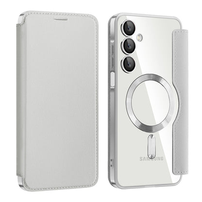 Custodia MagSafe per Samsung Galaxy A16 5G A166 / A16 4G A165, Techsuit, SmartMag Book, Grigio
