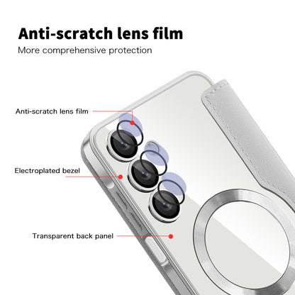 Custodia MagSafe per Samsung Galaxy A16 5G A166 / A16 4G A165, Techsuit, SmartMag Book, Grigio