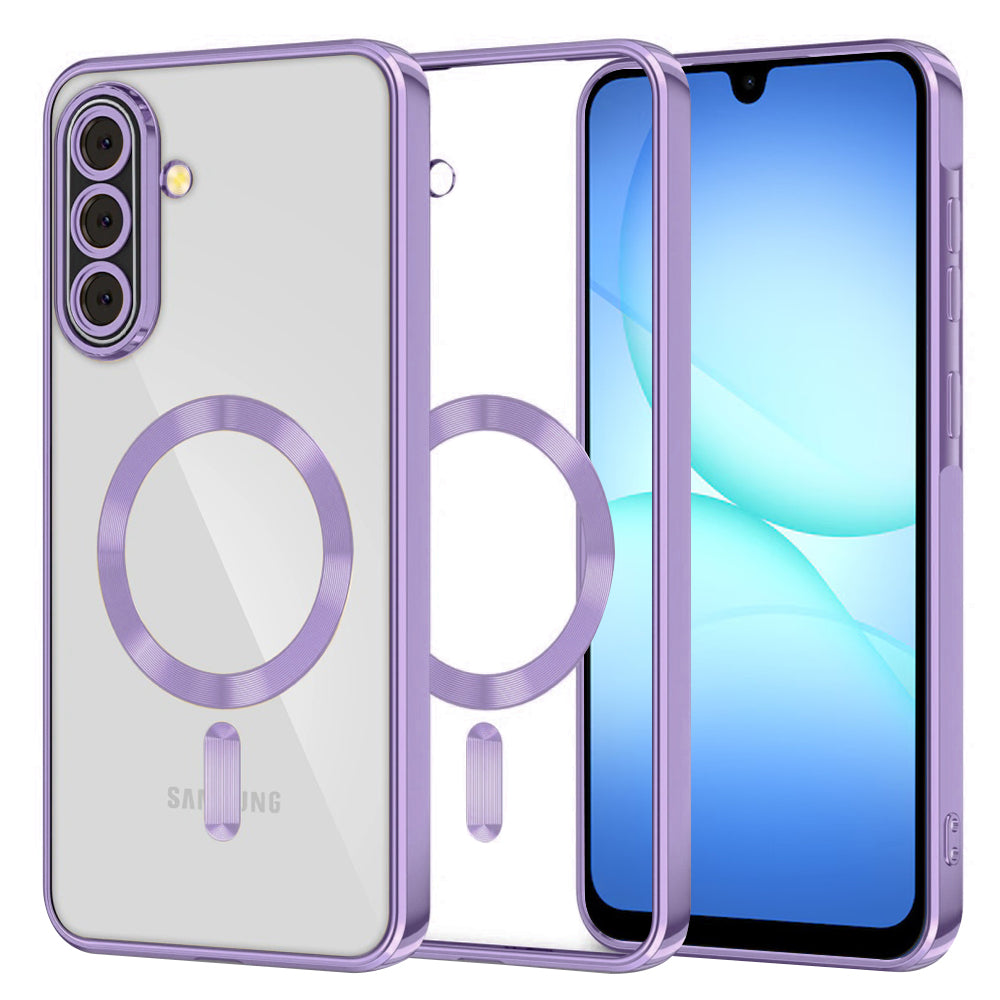 Custodia MagSafe per Samsung Galaxy A17 4G / A17 5G, Techsuit, Luxury Crystal, Viola Chiaro