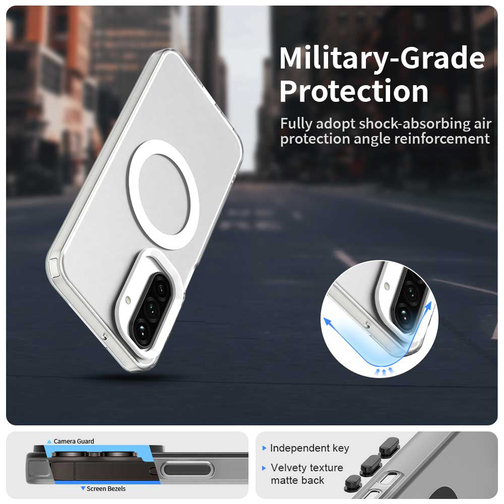 Custodia MagSafe per Samsung Galaxy A17 5G, Techsuit, CandyCase, Bianca
