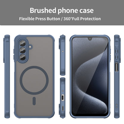 Custodia MagSafe per Samsung Galaxy A17 5G, Techsuit, HaloFrost II, Blu Navy